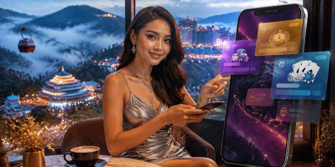 Aplikasi kasino gaya Melayu di kawasan Genting Highlands dengan pemandangan indah